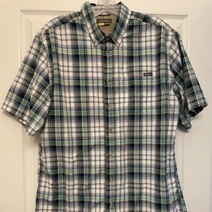 Eddie Bauer Men's Short Sleeved Button Up Shirt, Size LT